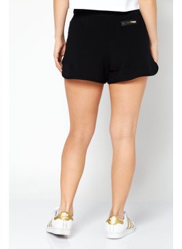 Plein Sport Women Sportswear Fit Brand Logo Basic Short, Black  - Image 4