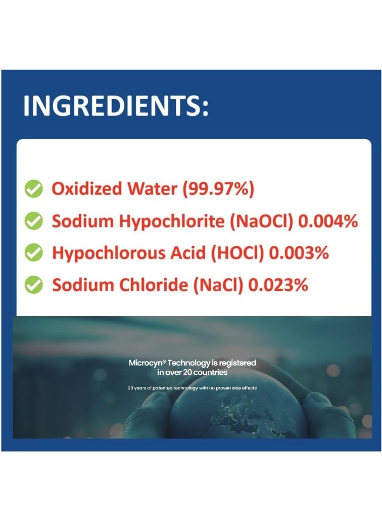DERMACYN Wound Care Solution 500mL - A super oxidized solution for moistening, cleaning and debriding wounds - Ready to use, pH Neutral, Non-irritating - Image 4