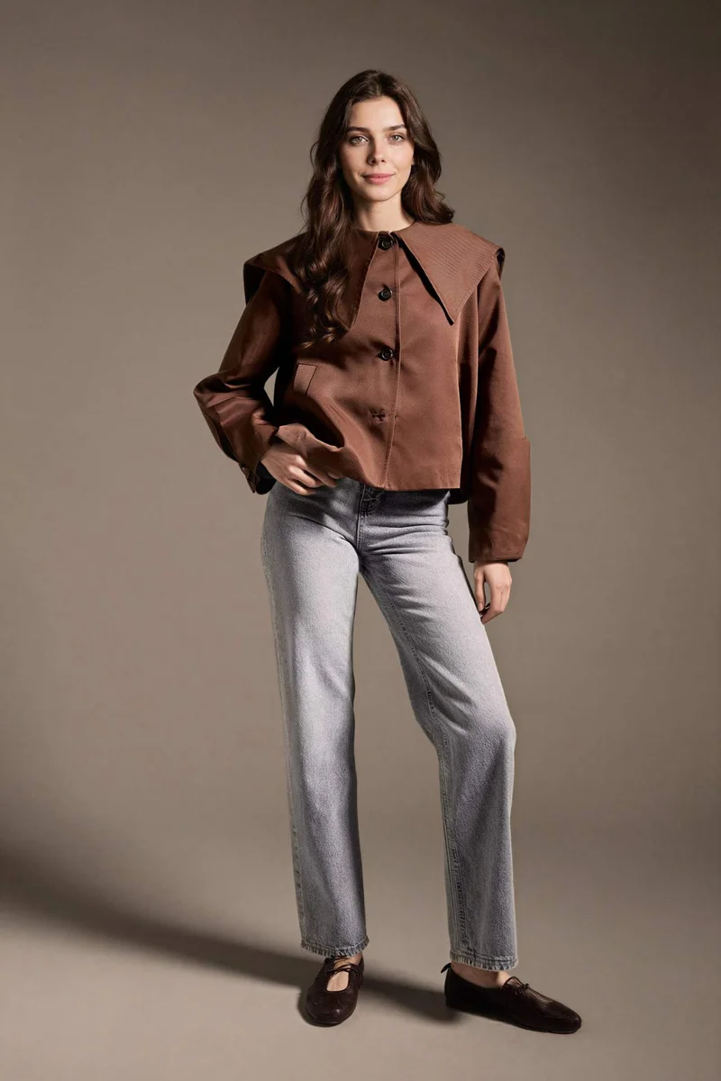 ديفاكتو Relax Fit Gabardine Jacket