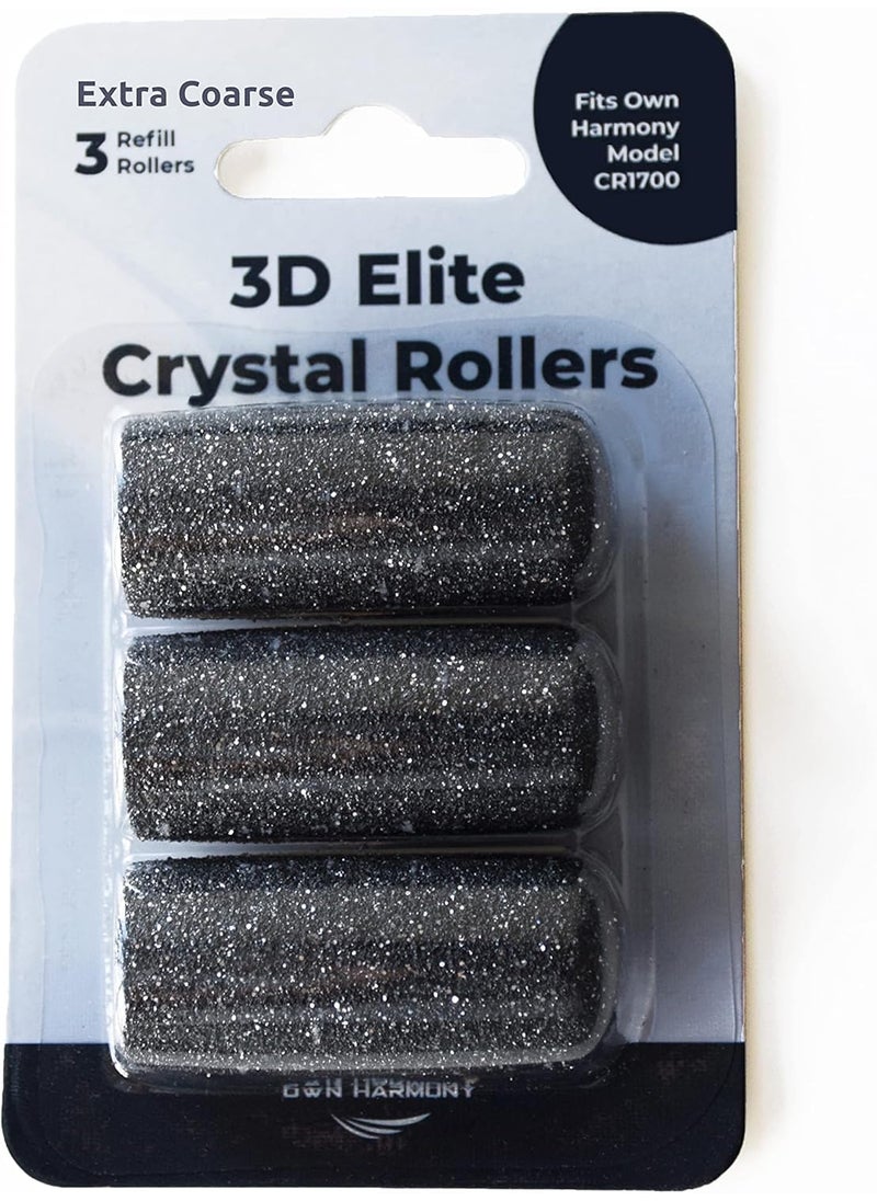 Own Harmony Extra Coarse Refill Rollers by Own Harmony  Best Fit for Electric Callus Remover CR1700 Professional Foot Care for Healthy Feet Pedicure File Tools  Refills 3 Pack Replacement Roller Heads 