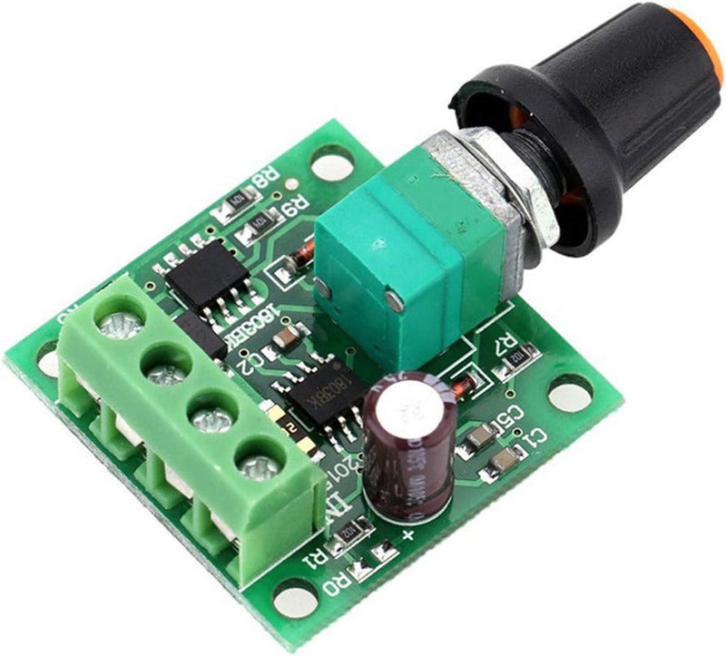 Greartisan 1.8V-15V 2A DC Motor Speed Controller PWM Variable Speed Regulator Governor Switch 1803BK with Speed Control Knob - Image 1