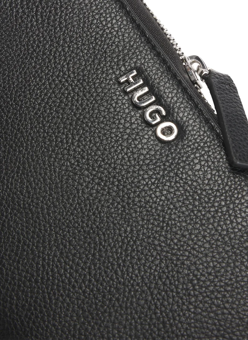 هوجو Faux-leather wallet with embossed grain
