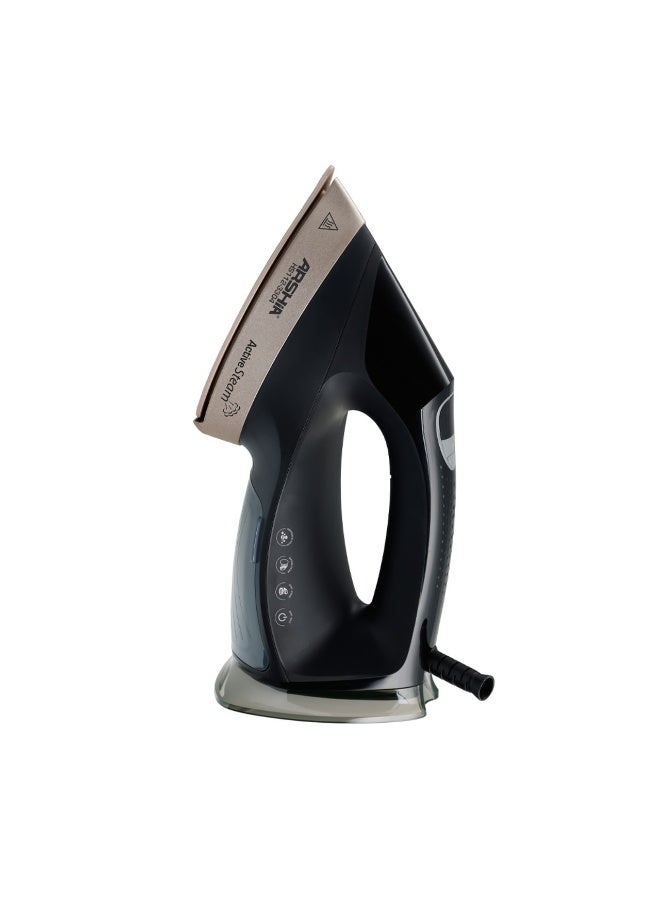 Arshia Steam Iron – 2400W – Black & Gold – Active Steam Function - Image 3