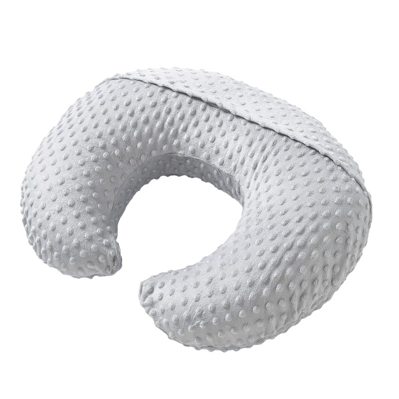 Aullar Pillowcase for Nursing Pillow and Positioner for Breastfeeding and Bottle Feeding, Propping Baby, Tummy Time, Baby Sitting Support, Awake-Time Support, Pillow Cover Only (Grey) - Image 3