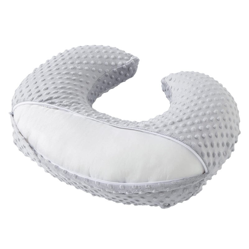 Aullar Pillowcase for Nursing Pillow and Positioner for Breastfeeding and Bottle Feeding, Propping Baby, Tummy Time, Baby Sitting Support, Awake-Time Support, Pillow Cover Only (Grey) - Image 4