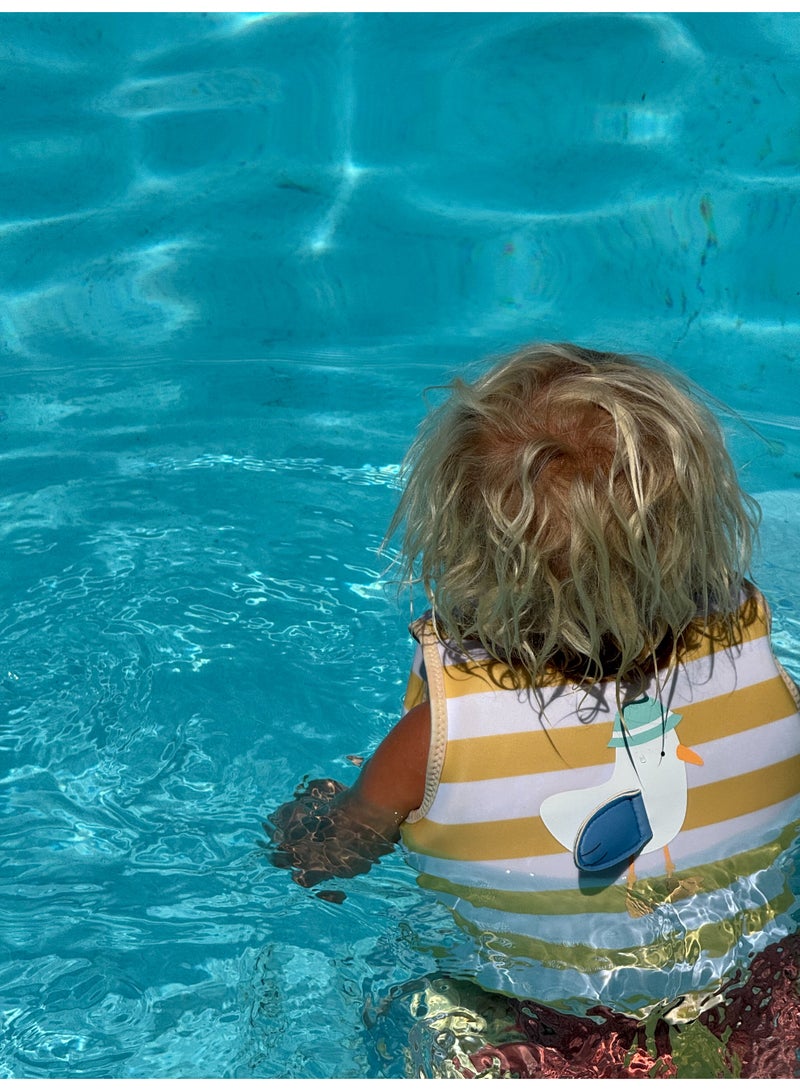 SUNNY LIFE Kids Swim Vest 1-2 – Sid the Seagull Mustard Stripe | Toddler Swim Safety Vest for Age 1–2 | Lightweight, Adjustable, Fun & Secure - Image 5