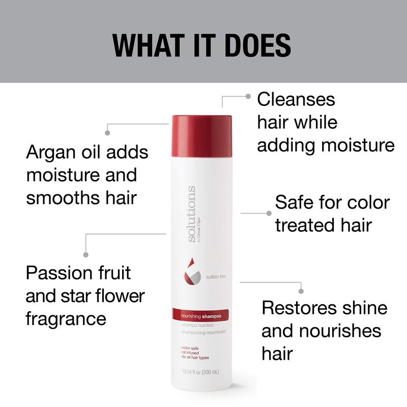 GREAT CLIPS Solutions Nourishing Shampoo 10oz | Argan Oil | Sulfate and Paraben Free | Moisturizes and Restores Shine | Safe for Color-treated Hair - Image 5