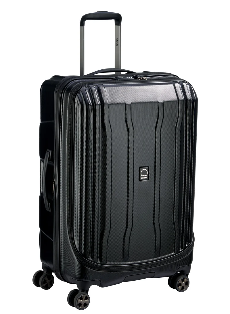 DELSEY Cruise Hardside check in large luggage trolley double wheel bag ( hard suitcase 80cm) black