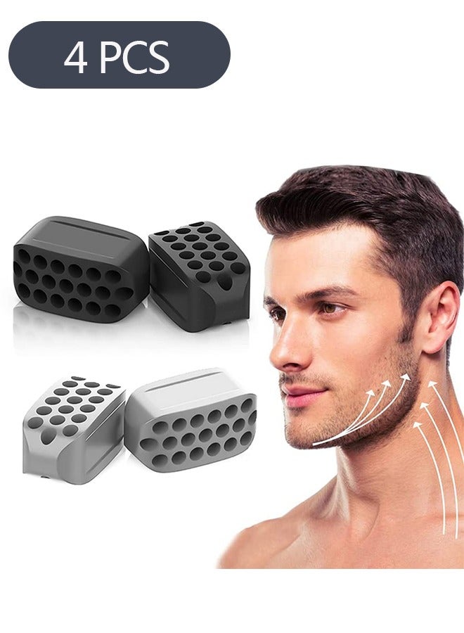 Ant Jaw Exerciser 4-Piece Set Face Workout Tool Jawline Strengthener Double Chin Reducer Neck Toner for Daily Use and Home Fitness - Image 1
