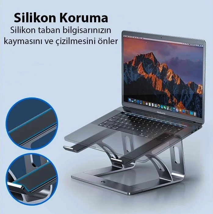 بولهاموبيل Polham Premium Laptop Stand Compatible Between 10-17inch, Anti-Shake, Anti-Slip Base Stand