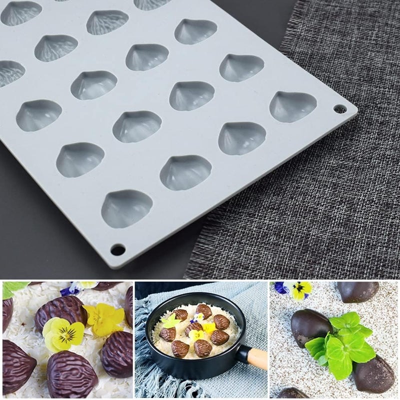 mostsom Mini Chestnut Chocolate Mold,Silicone Molds,Small Jelly Bean,Pastry,Candy,Fondant Molds (Chestnut K) - Image 4