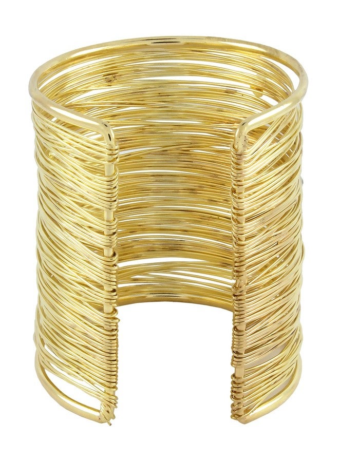 ZIVOM® Party Statement Mesh 18K Gold CZ Cuff Kada Bangle Bracelet Girls Women - Image 5