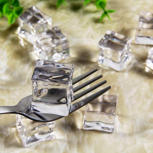 Anyumocz 50 Pcs 20mm Clear Fake Ice Acrylic Decorative Ice Cubes Display for Home Decoration Wedding Centerpiece Vase Fillers,Photography Props&Kitchen Decoration - Image 5