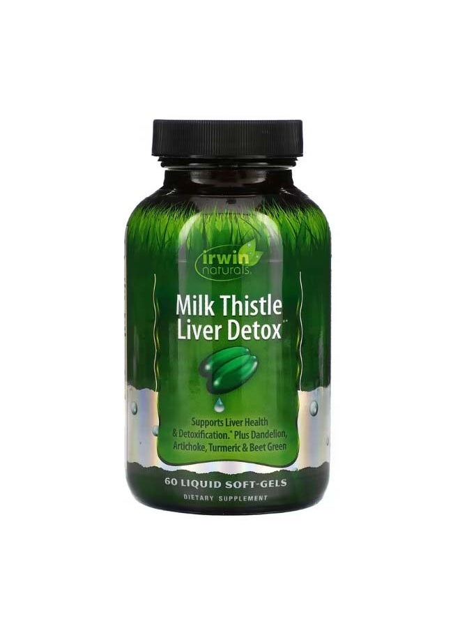 Irwin Naturals Milk Thistle Liver Detox 60 Liquid SoftGels  - Image 1