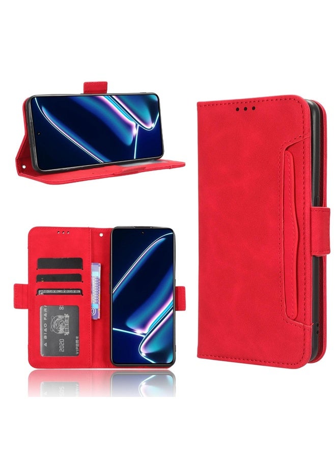 HuHa Case Cover For Realme GT Neo5 SE Skin Feel Calf Texture Card Slots Leather Phone Case(Red) - Image 1