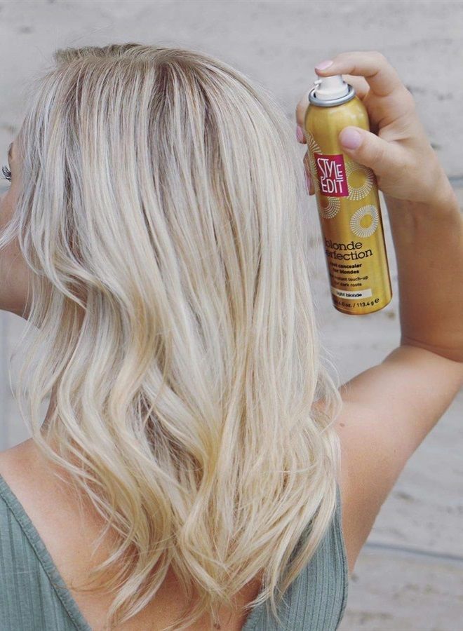 STYLE EDIT MEDIUM BLONDE Root Concealer Touch Up Spray Instantly Covers Greys And Dark Roots - Professional Salon Quality Blonde Perfection Grays Cover Up Hair Products for Women 4 Ounce PACK OF 5 - Image 3