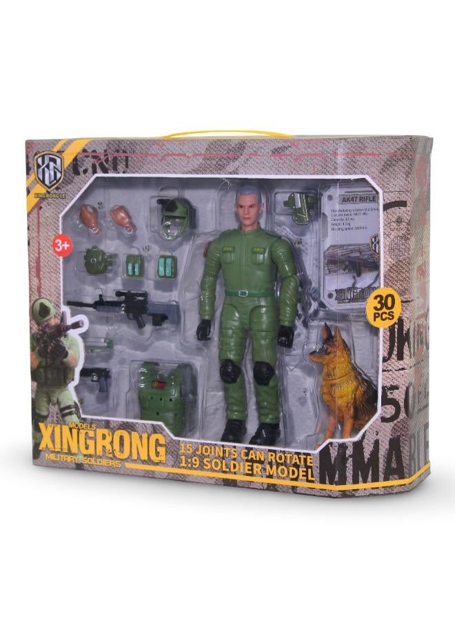 Xingrong Military Soldiers – Green (30 Pieces ) - Image 1