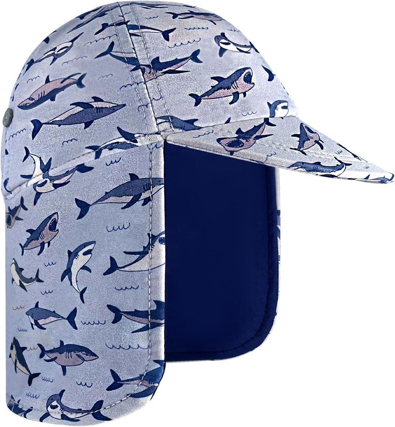 Gifts Treat Kids Legionnaires Hat, UPF 50+ Sun Protection Swim Cap Flap Hat for Kids, Quick Drying Boys Sun Hat with Neck Protection for Beach Seaside Pool… - Image 1