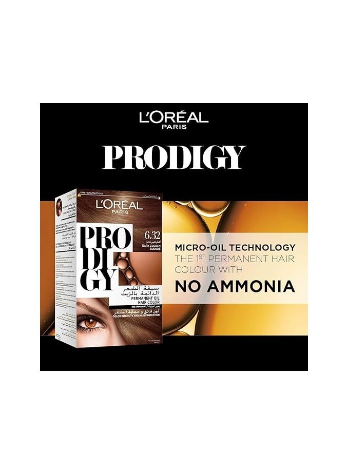 L'OREAL PARIS Loreal Paris Prodigy Permanente  Oil Hair Color 6.32 Dark Golden Blonde 182 ML - Image 3