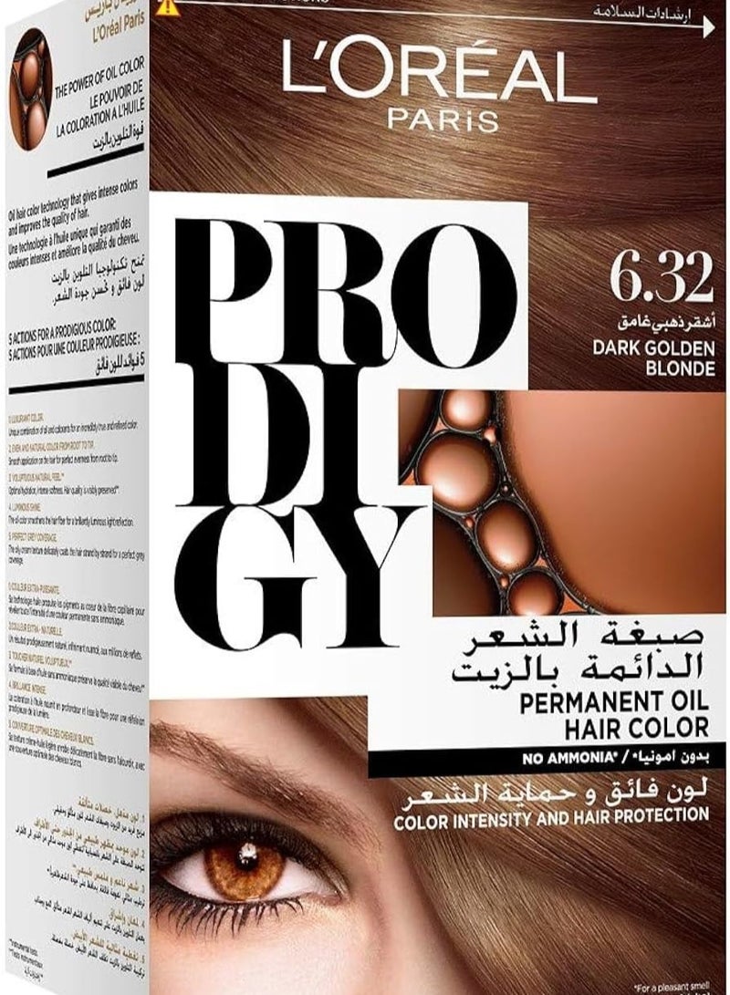 L'OREAL PARIS Loreal Paris Prodigy Permanente  Oil Hair Color 6.32 Dark Golden Blonde 182 ML - Image 2