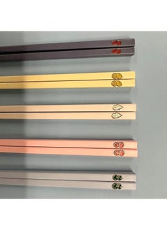 Generic Supply Fruit Chopsticks Household Restaurant Hotel Mildew-proof Non-slip Easy To Clean One Person Chopsticks Tableware Wholesale-Color:Spring Tao Tao-Specifications:Adult Chopsticks  - Image 3