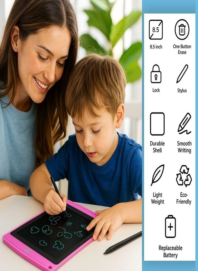 Sidhaarth Traders Digital LCD Writing Tablet for Kids, 8.5-Inch Doodle Board Educational Toy, Magic Board for Writing,Digital and Erasable Slate for Kids with Pen Random Color (Pack of 2) - Image 5