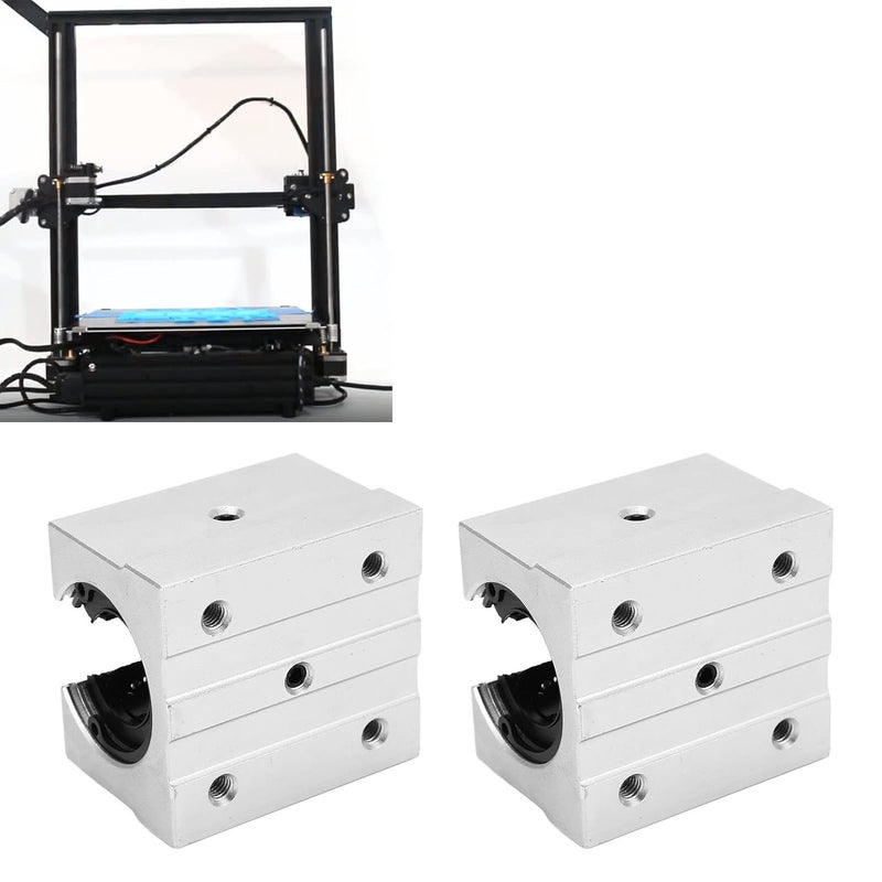 SBR25UU كتلة محمل خطي 2 قطعة من سبائك الألومنيوم مقاومة للاهتراء دليل صناعي - Image 4