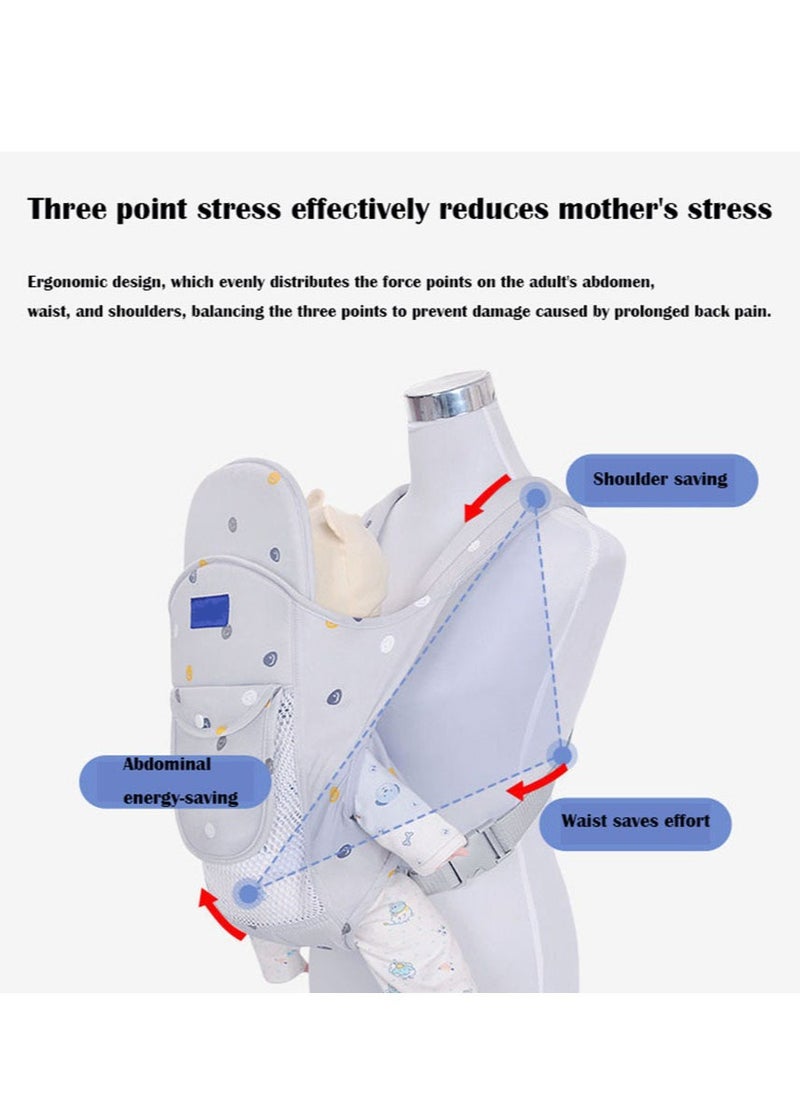 Arabest Baby Carrier Newborn to Toddler, Adjustable Removable Baby Wraps Carrier with Hip Seat, Head Support and Breathable Mesh, Soft Ergonomic Baby Sling Carrier for Everyday Family Events  - Image 2