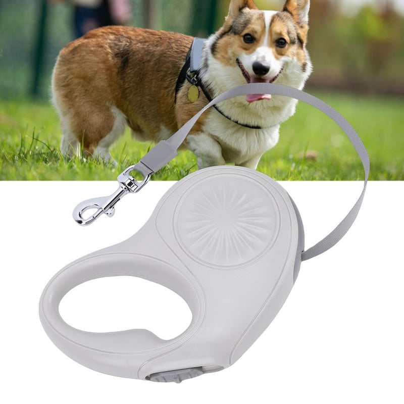 Grey Retractable Dog Leash 16 4ft Automatic Telescopic Pet Walking Tape For Outdoor Running Training Travel - Image 5