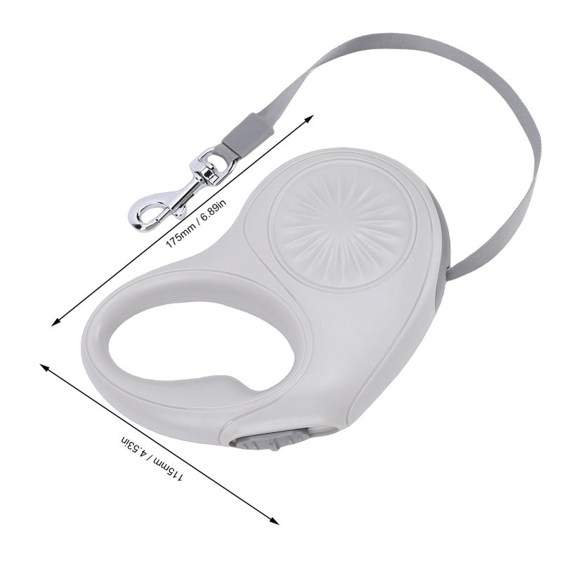 Grey Retractable Dog Leash 16 4ft Automatic Telescopic Pet Walking Tape For Outdoor Running Training Travel - Image 4