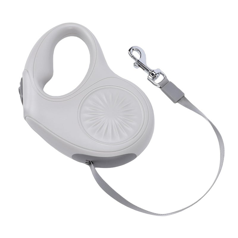 Grey Retractable Dog Leash 16 4ft Automatic Telescopic Pet Walking Tape For Outdoor Running Training Travel - Image 2