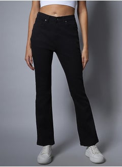 HIGH STAR Solid Mid Rise Bootcut Jeans  - Image 3