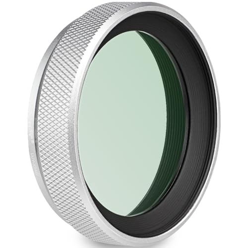 Haoge LUV-X54W Metal Lens Hood with MC UV Protection Multicoated Ultraviolet Lens Filter for Fujifilm X100VI Fuji X100V Camera Silver - Image 1