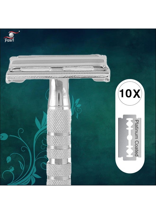 Pearl Shaving Double Edge Butterfly Safety Razor LS-01 (Chrome) - Image 4