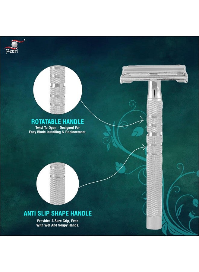 Pearl Shaving Double Edge Butterfly Safety Razor LS-01 (Chrome) - Image 5
