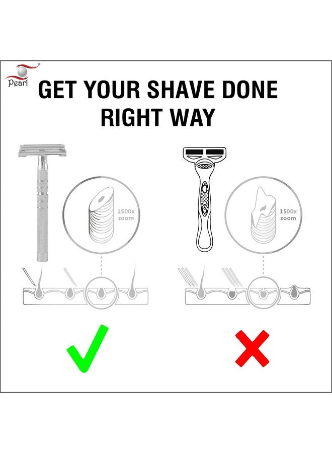 Pearl Shaving Double Edge Butterfly Safety Razor LS-01 (Chrome) - Image 2