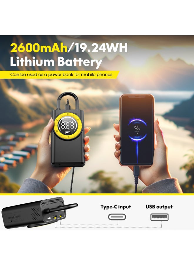 CaRSun Car Air Compressor Air Pump For Car Portable Tyre Inflator Electric Motorcycle Pump Air Compressor For Car Motorcycles Bicycles Car Compressor Air Pump Car Air Pump With Battery - Image 5