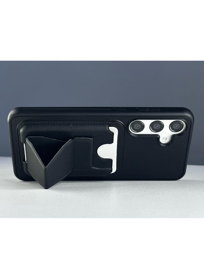 New Case Leather Wallet Case with Leather Stand and Desk Stand Compatible with Samsung Galaxy S24 FE  - Image 5