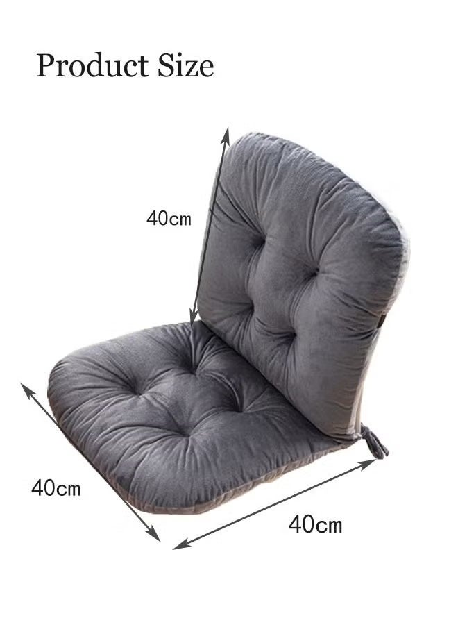 كيوومي وسادة كرسي مريحة لكرسي المكتب، وسادة مقعد بلونين مع شريط تثبيت، وسادة مقعد واحدة، وسادة مقعد غير قابلة للانزلاق للظهر والاسترخاء في الهواء الطلق، وسادة فناء للحديقة للمنزل والمكتب - Image 4