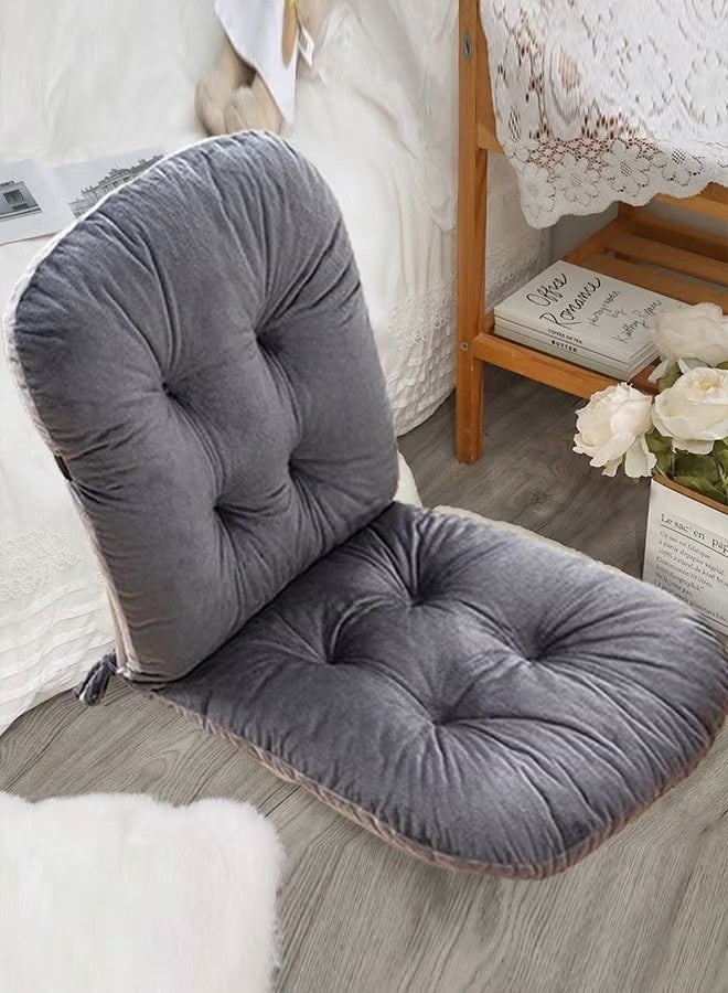 كيوومي وسادة كرسي مريحة لكرسي المكتب، وسادة مقعد بلونين مع شريط تثبيت، وسادة مقعد واحدة، وسادة مقعد غير قابلة للانزلاق للظهر والاسترخاء في الهواء الطلق، وسادة فناء للحديقة للمنزل والمكتب - Image 2