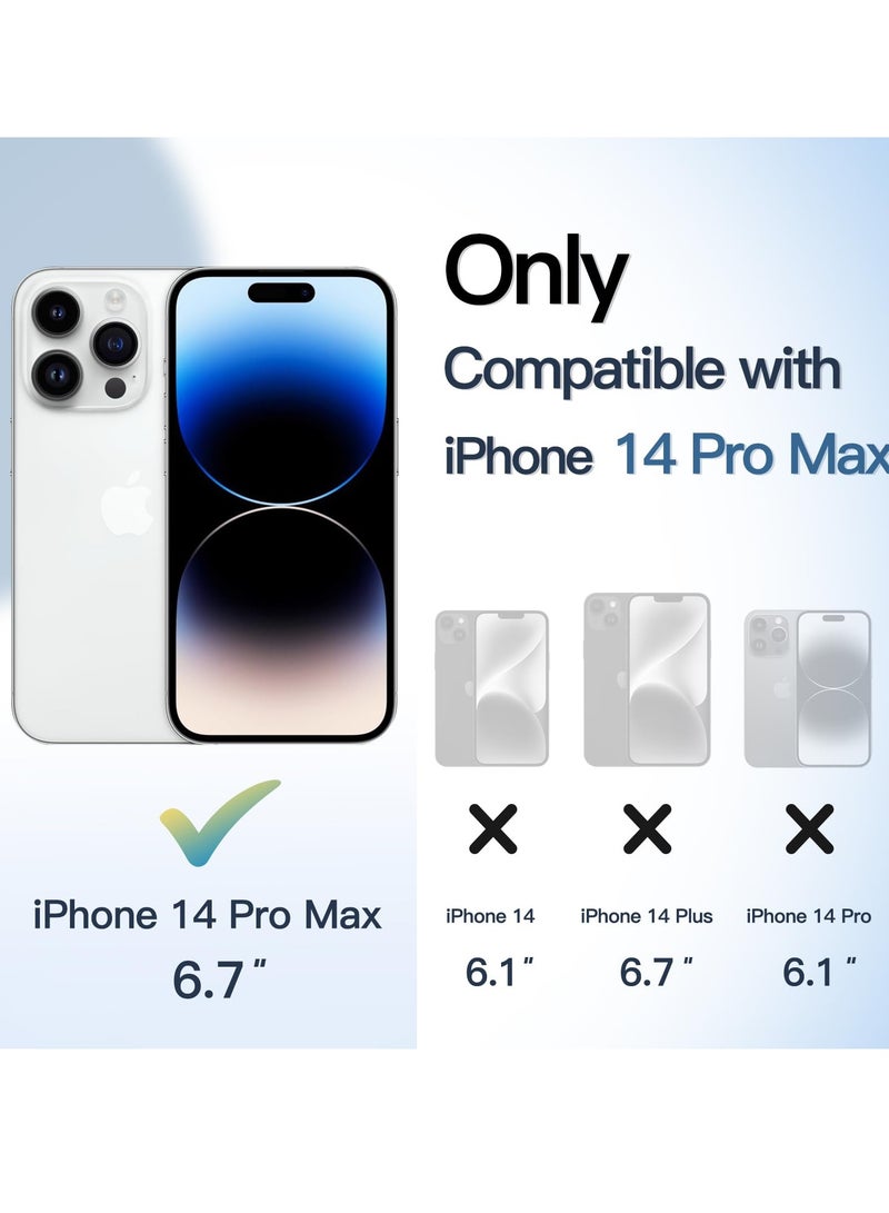 جي تيك حافظة لهاتف آيفون 14 برو ماكس 6.7 بوصة غطاء ممتص للصدمات بلون سادة إطار من مادة البولي يوريثان الحراري غير اللامع مضاد للخدش ظهر شفاف فضي - Image 2
