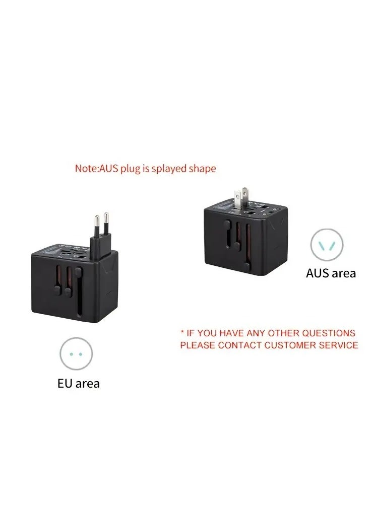 PAMEER Universal Travel Adapter, International Travel Adapter Wall Charger AC Plug Adapter with 5.6A Smart Power and 3.5A 3 USB 1 Type-C, Worldwide All in One Power Adapter Travel Charger for USA EU UK AU.  - Image 4
