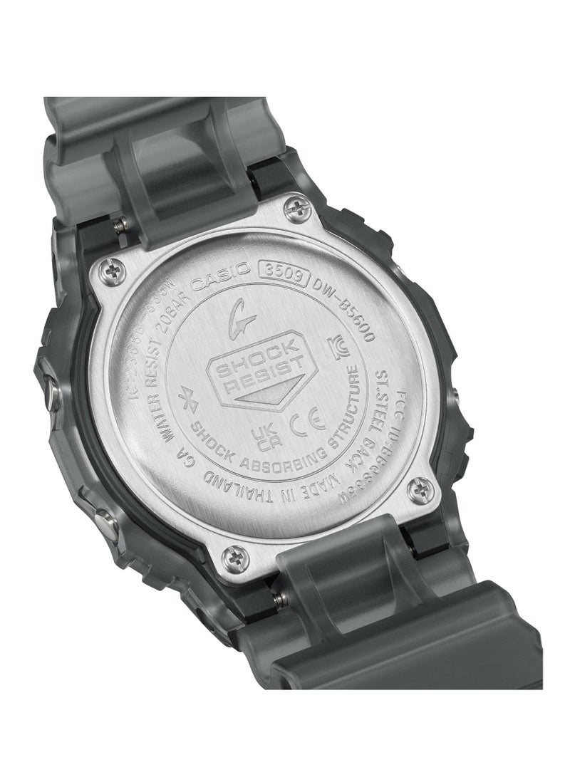 CASIO ساعة جي-شوك للرجال بسوار من الراتنج ومينا سوداء DW-B5600G-1DR - Image 5