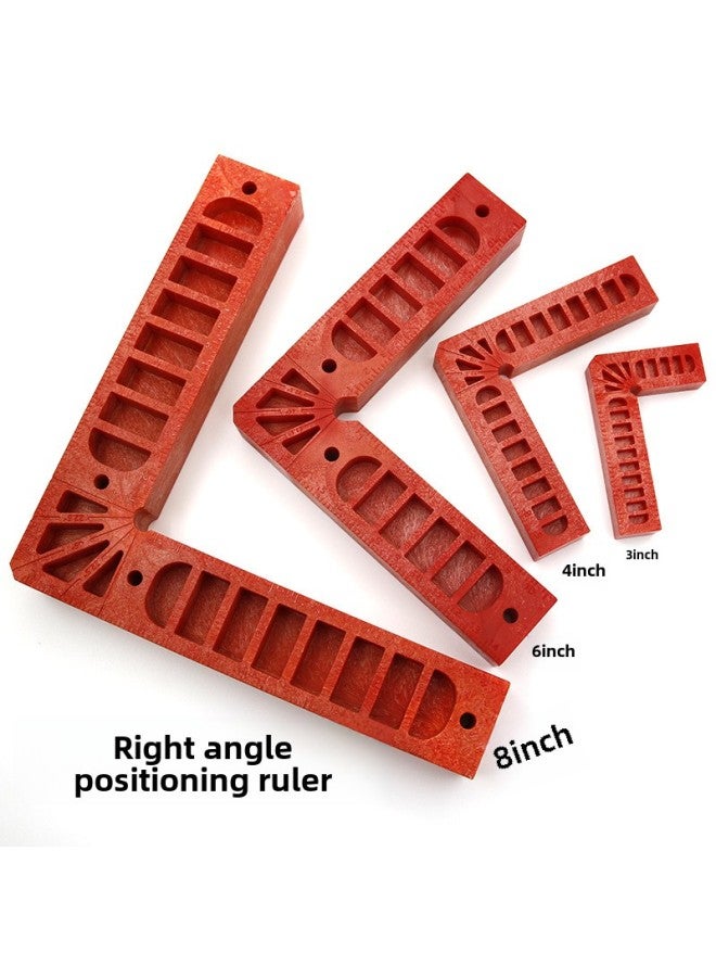 90 Degree Right Angle Auxiliary Locator 6 Inch Woodworking Tool Plastic Right Angle Ruler Angle Ruler Wood Plate Holder-Model:4inch Fixed Slot Ruler - Image 2
