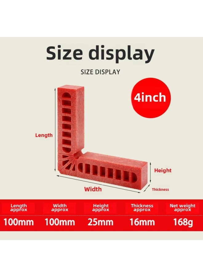 90 Degree Right Angle Auxiliary Locator 6 Inch Woodworking Tool Plastic Right Angle Ruler Angle Ruler Wood Plate Holder-Model:4inch Fixed Slot Ruler - Image 1