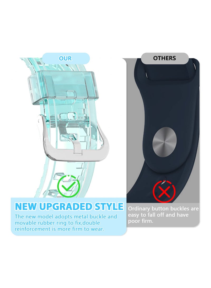 SOLARAE 2-Pack Adjustable TPU AirTag Bracelets for Kids, Compatible with Apple AirTag, Ideal for Toddlers, Babies, Children, and Elders (Blue & Pink) - Image 2