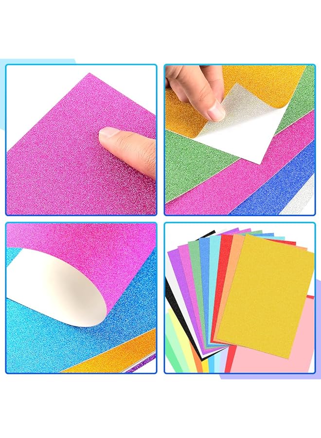 إيروريكس مجموعة ورق مقوى لامع مكونة من 20 ورقة متعددة الألوان من ورق مقوى لامع وورق مقوى ملون مقاس A4 ورق مقوى سميك ملون لامع لصناعة البطاقات اليدوية وديكور الحفلات وتغليف صناديق الهدايا - Image 3