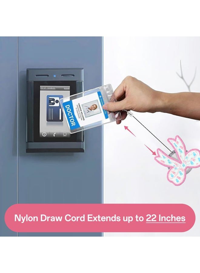 Kimoli Funny Nursing Badge Reel Cute Bow Labor and Delivery Nurse Badge Reel Pink Id Card Holder with Clip for Rn Doctor Healthcare Teacher Nurse Gifts - Image 5