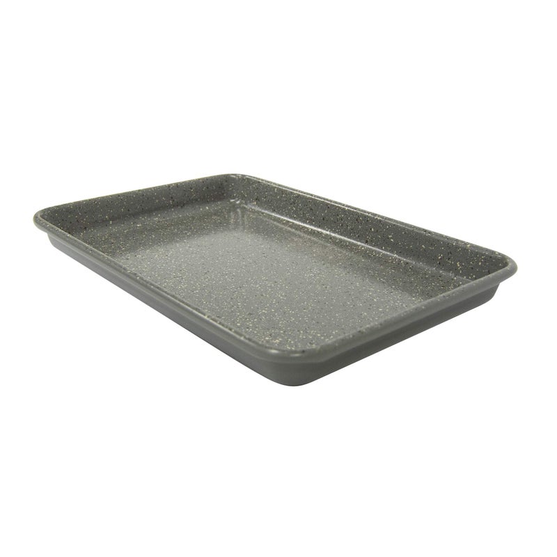casaWare 9.75 x 6.62 x 0.75-Inch (Exterior) Toaster Oven Ultimate Series Commercial Weight Ceramic Non-Stick Coating Baking Pan (Silver Granite) - Image 2