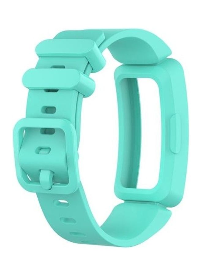 NIBEMINENT Silicone Smart Watch Replacement Strap For Fitbit Inspire HR/Ace 2 Mint Green - Image 4
